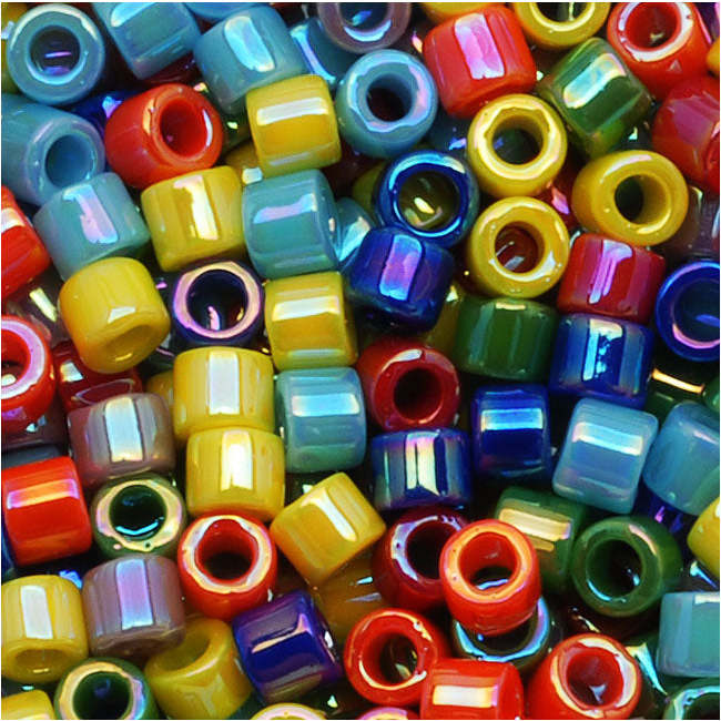 A huge selection of Miyuki Delica Seed Beads, 10/0 Size, Mix Opaque Rainbow  AB (7.2 Grams) Miyuki X is accessible